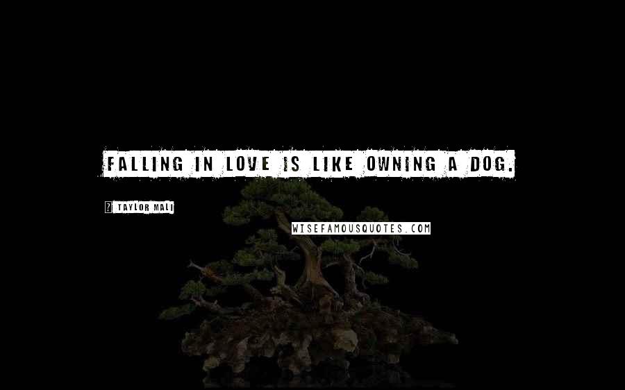 Taylor Mali Quotes: Falling in love is like owning a dog.