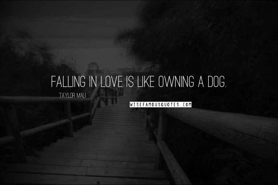 Taylor Mali Quotes: Falling in love is like owning a dog.