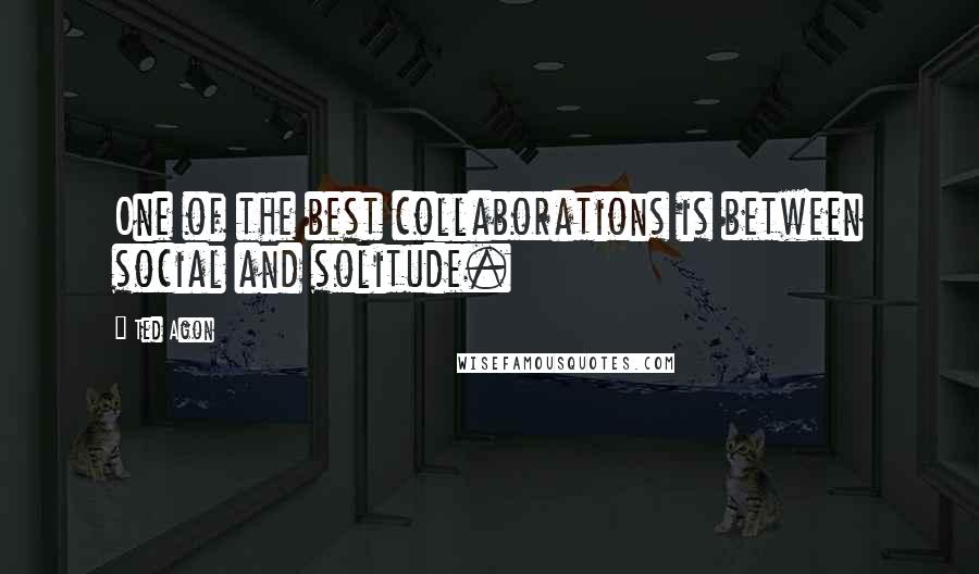 Ted Agon Quotes: One of the best collaborations is between social and solitude.