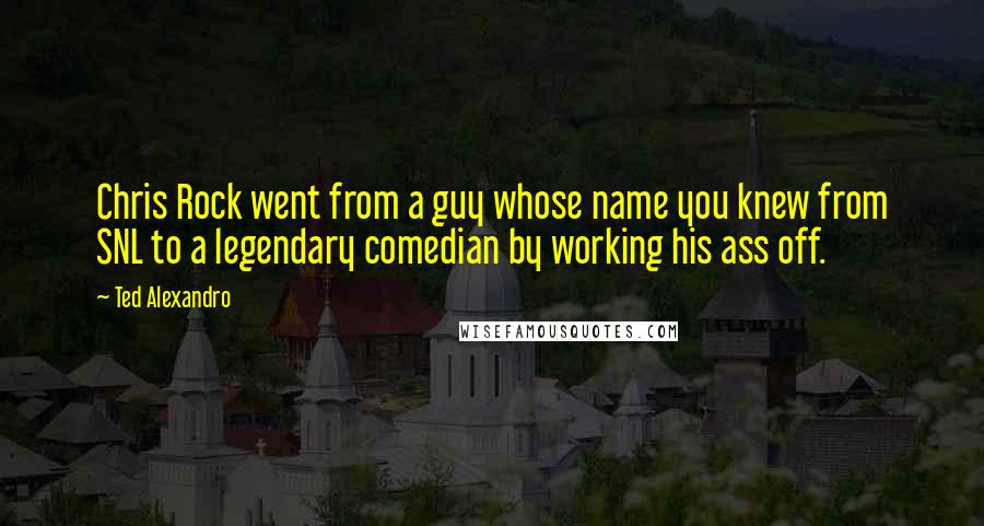 Ted Alexandro Quotes: Chris Rock went from a guy whose name you knew from SNL to a legendary comedian by working his ass off.