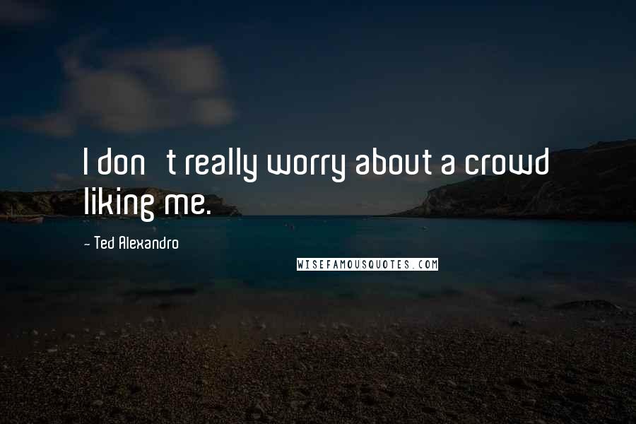 Ted Alexandro Quotes: I don't really worry about a crowd liking me.