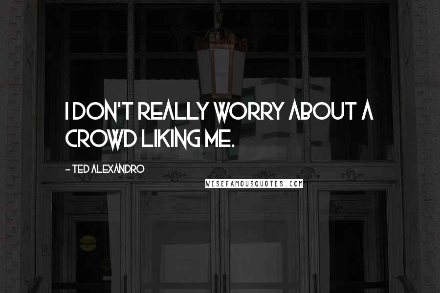 Ted Alexandro Quotes: I don't really worry about a crowd liking me.