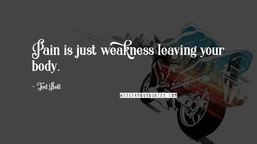 Ted Bell Quotes: Pain is just weakness leaving your body.