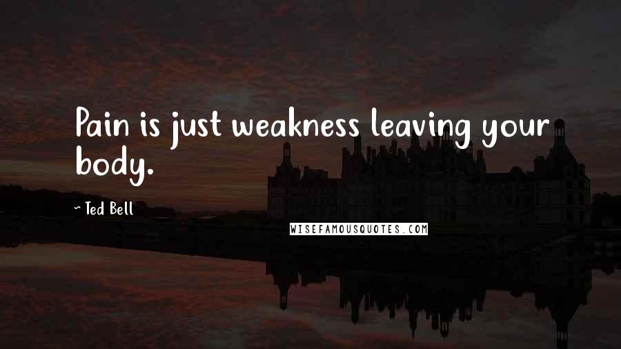 Ted Bell Quotes: Pain is just weakness leaving your body.