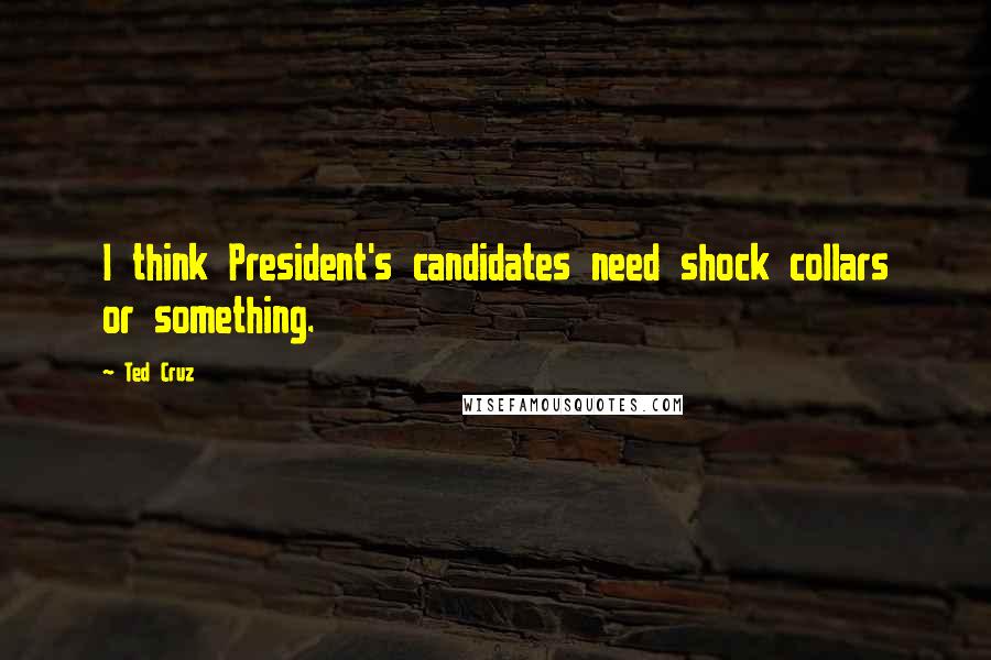Ted Cruz Quotes: I think President's candidates need shock collars or something.