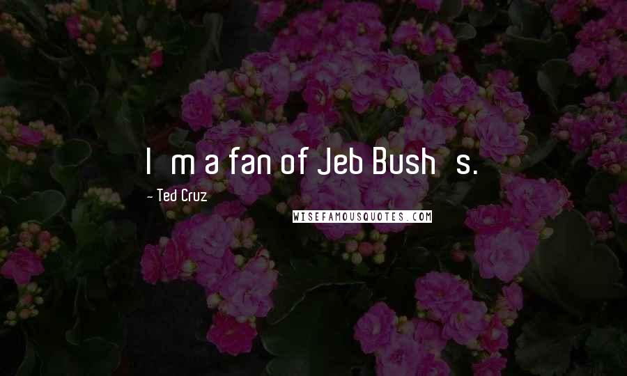 Ted Cruz Quotes: I'm a fan of Jeb Bush's.