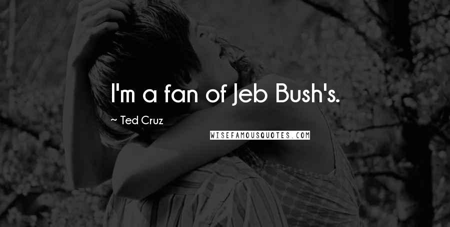 Ted Cruz Quotes: I'm a fan of Jeb Bush's.