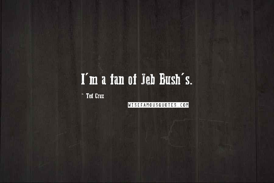 Ted Cruz Quotes: I'm a fan of Jeb Bush's.