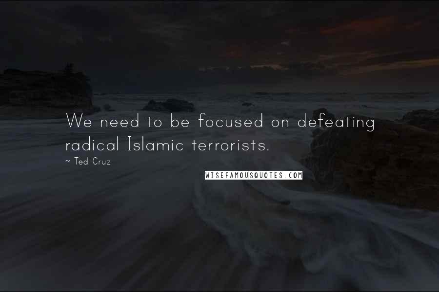 Ted Cruz Quotes: We need to be focused on defeating radical Islamic terrorists.