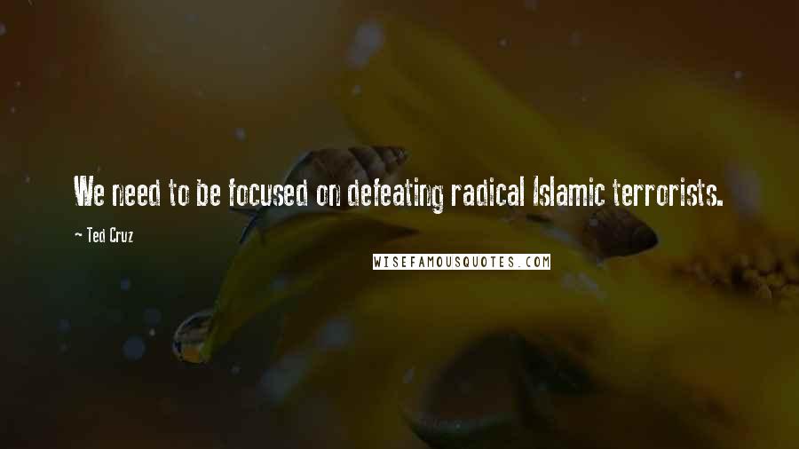 Ted Cruz Quotes: We need to be focused on defeating radical Islamic terrorists.