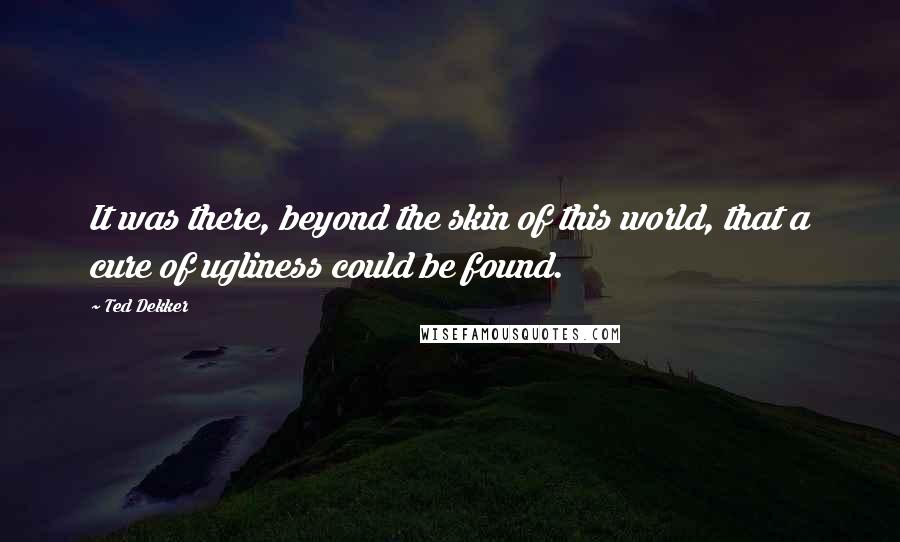 Ted Dekker Quotes: It was there, beyond the skin of this world, that a cure of ugliness could be found.