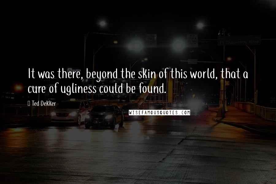 Ted Dekker Quotes: It was there, beyond the skin of this world, that a cure of ugliness could be found.