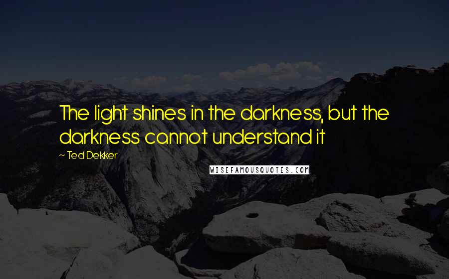 Ted Dekker Quotes: The light shines in the darkness, but the darkness cannot understand it