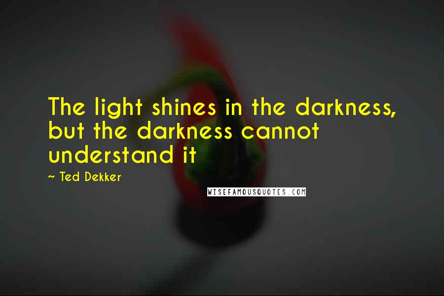 Ted Dekker Quotes: The light shines in the darkness, but the darkness cannot understand it