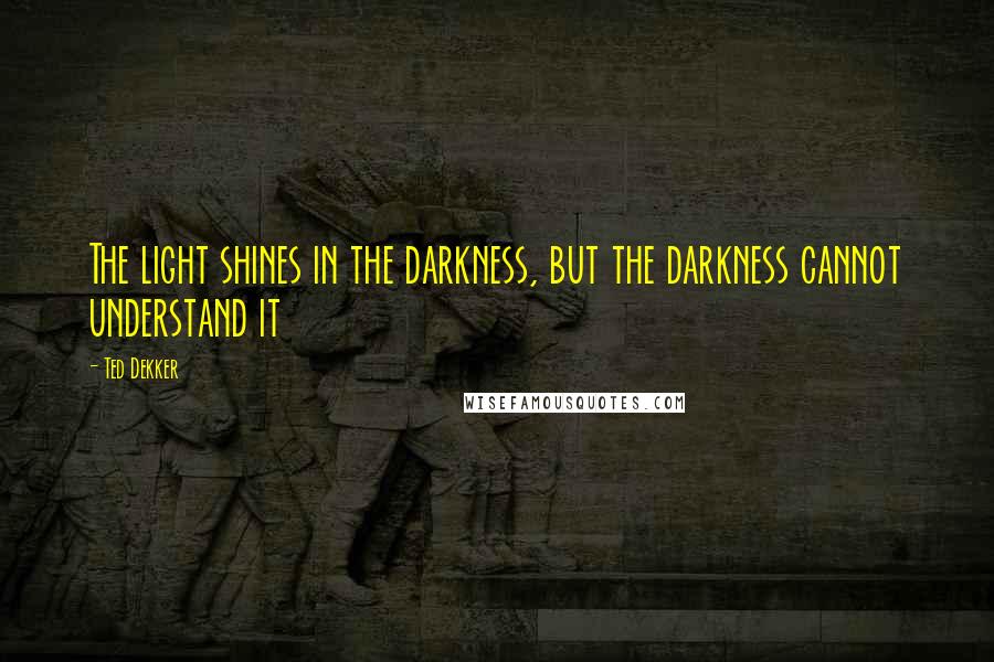 Ted Dekker Quotes: The light shines in the darkness, but the darkness cannot understand it