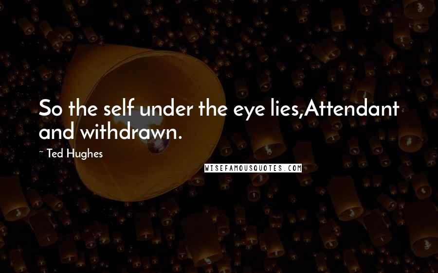 Ted Hughes Quotes: So the self under the eye lies,Attendant and withdrawn.