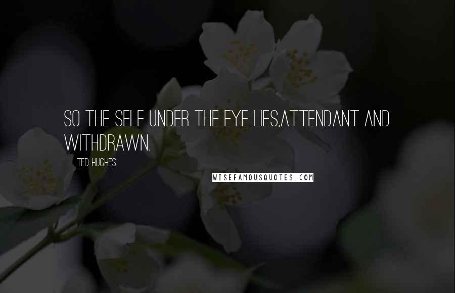 Ted Hughes Quotes: So the self under the eye lies,Attendant and withdrawn.