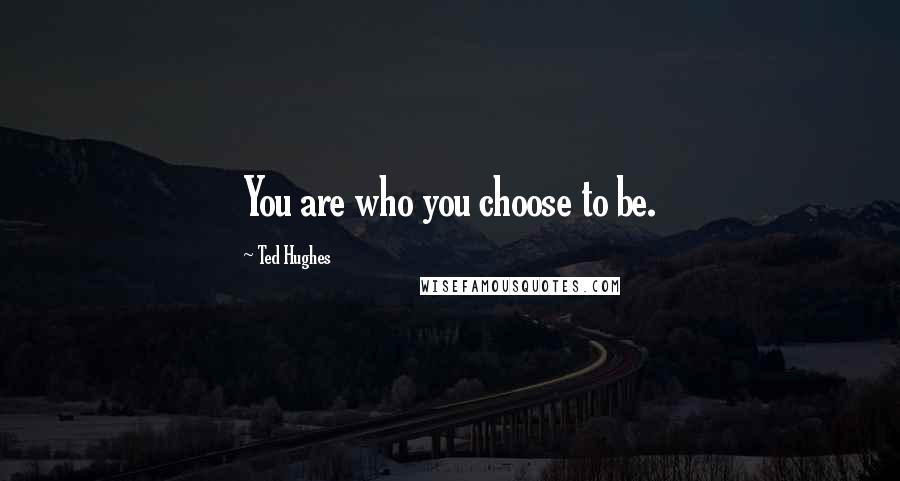 Ted Hughes Quotes: You are who you choose to be.