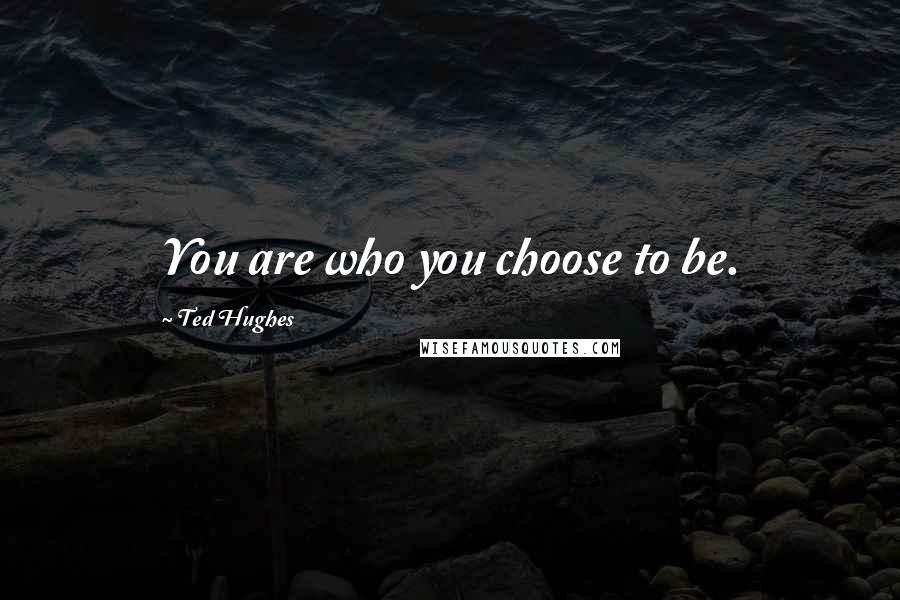 Ted Hughes Quotes: You are who you choose to be.
