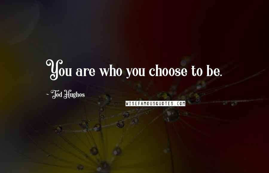Ted Hughes Quotes: You are who you choose to be.