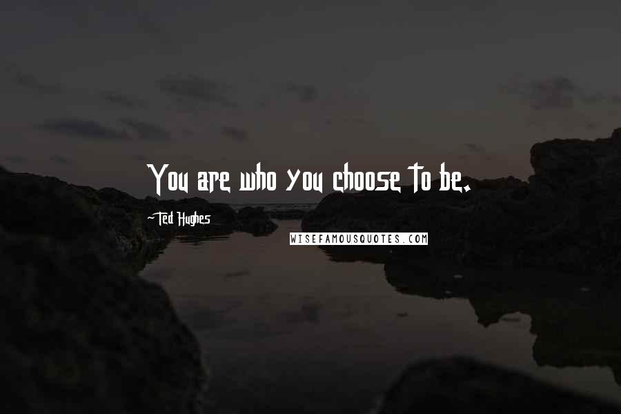 Ted Hughes Quotes: You are who you choose to be.