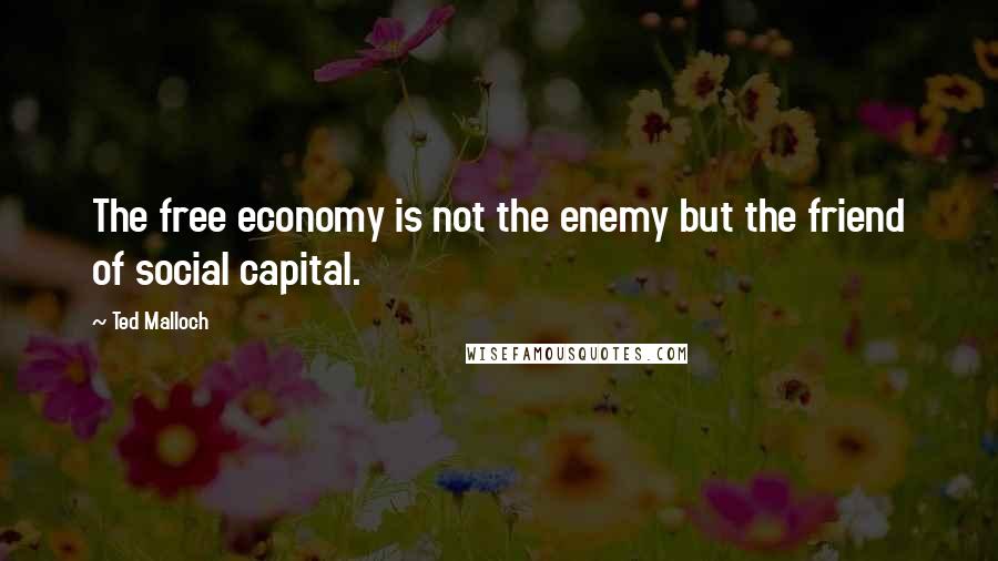 Ted Malloch Quotes: The free economy is not the enemy but the friend of social capital.