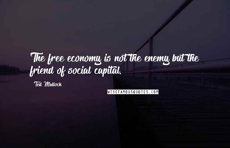 Ted Malloch Quotes: The free economy is not the enemy but the friend of social capital.