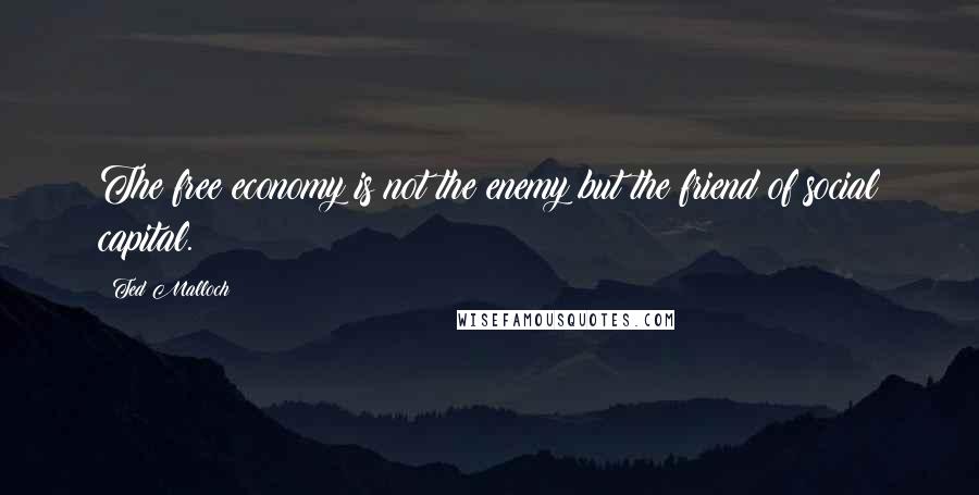 Ted Malloch Quotes: The free economy is not the enemy but the friend of social capital.