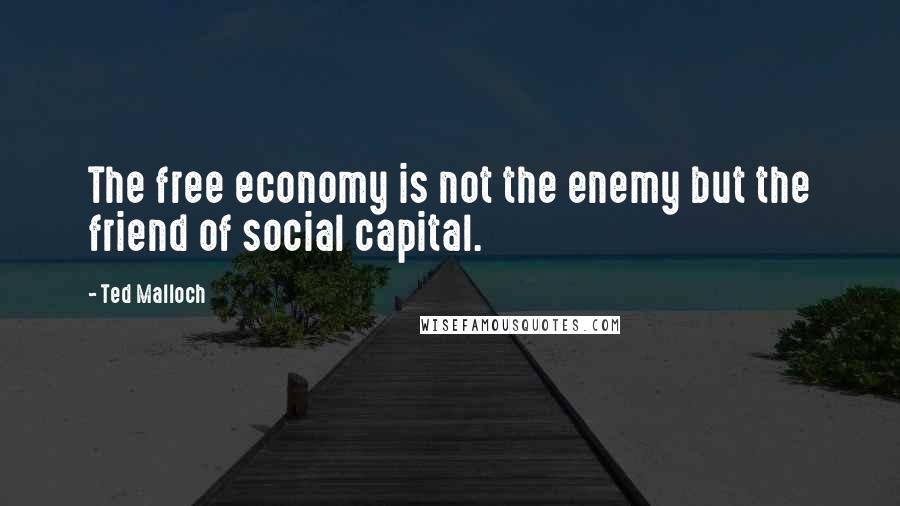 Ted Malloch Quotes: The free economy is not the enemy but the friend of social capital.