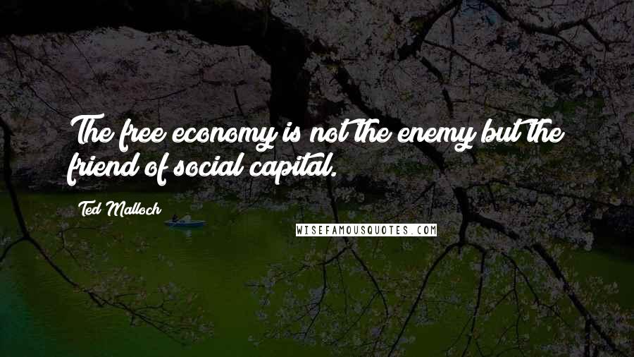 Ted Malloch Quotes: The free economy is not the enemy but the friend of social capital.