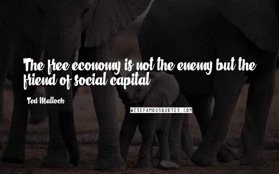 Ted Malloch Quotes: The free economy is not the enemy but the friend of social capital.