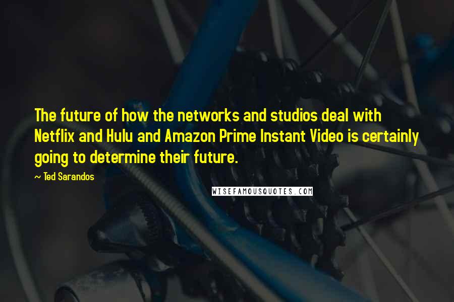 Ted Sarandos Quotes: The future of how the networks and studios deal with Netflix and Hulu and Amazon Prime Instant Video is certainly going to determine their future.