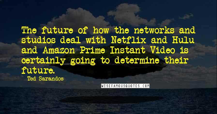 Ted Sarandos Quotes: The future of how the networks and studios deal with Netflix and Hulu and Amazon Prime Instant Video is certainly going to determine their future.