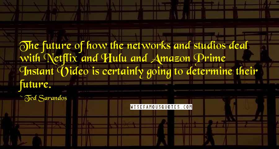 Ted Sarandos Quotes: The future of how the networks and studios deal with Netflix and Hulu and Amazon Prime Instant Video is certainly going to determine their future.