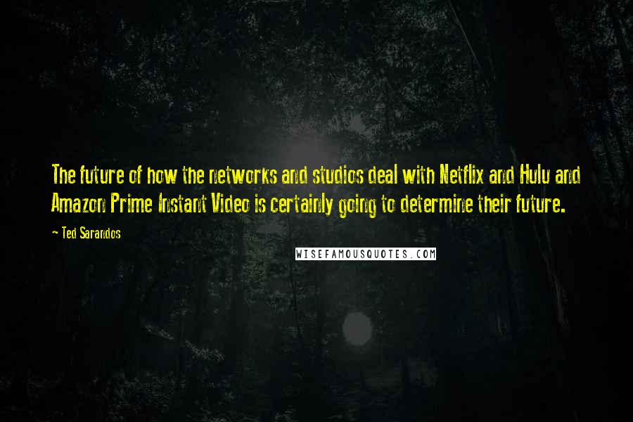 Ted Sarandos Quotes: The future of how the networks and studios deal with Netflix and Hulu and Amazon Prime Instant Video is certainly going to determine their future.