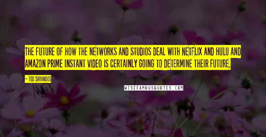 Ted Sarandos Quotes: The future of how the networks and studios deal with Netflix and Hulu and Amazon Prime Instant Video is certainly going to determine their future.