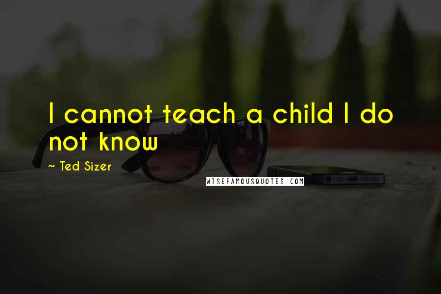 Ted Sizer Quotes: I cannot teach a child I do not know