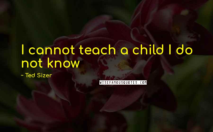 Ted Sizer Quotes: I cannot teach a child I do not know