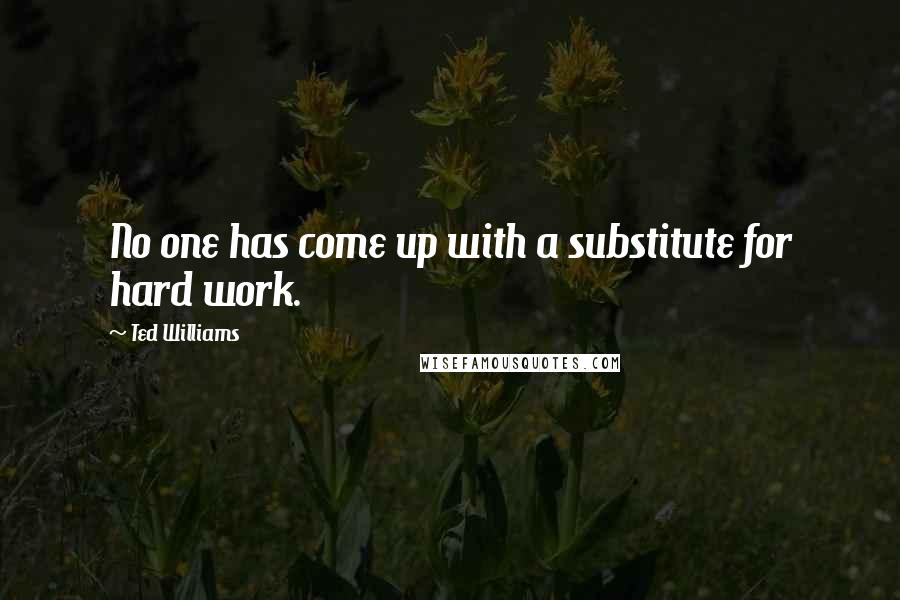 Ted Williams Quotes: No one has come up with a substitute for hard work.