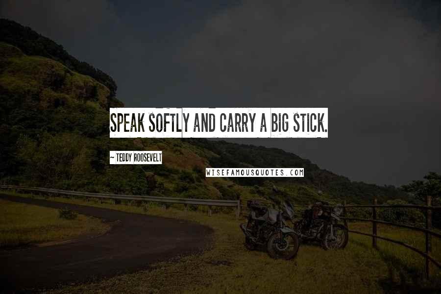 Teddy Roosevelt Quotes: Speak softly and carry a big stick.