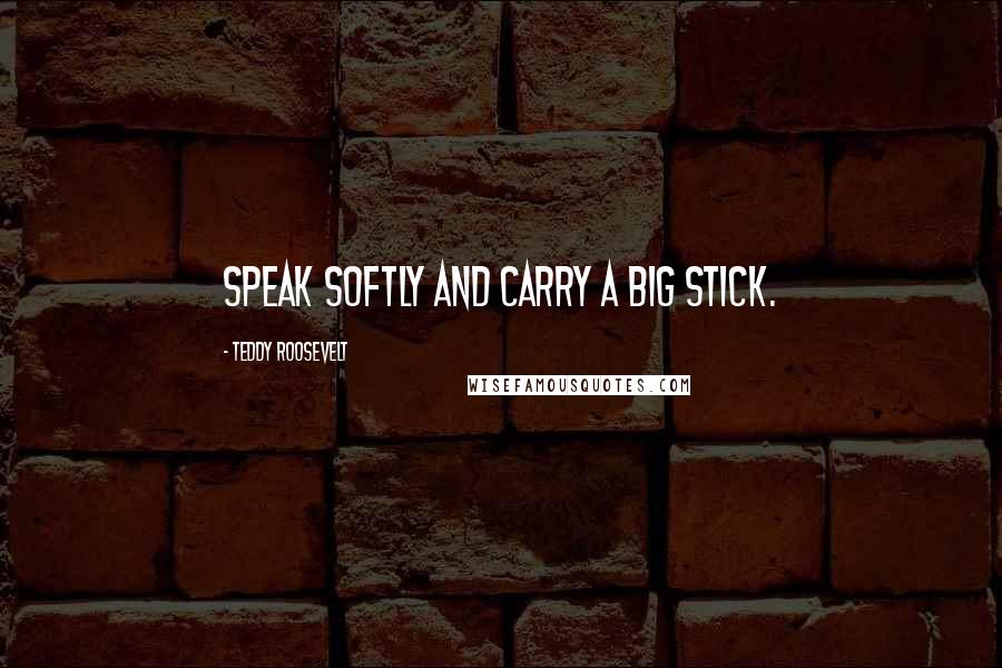 Teddy Roosevelt Quotes: Speak softly and carry a big stick.