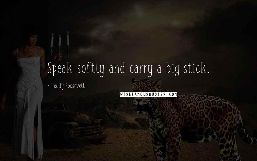 Teddy Roosevelt Quotes: Speak softly and carry a big stick.