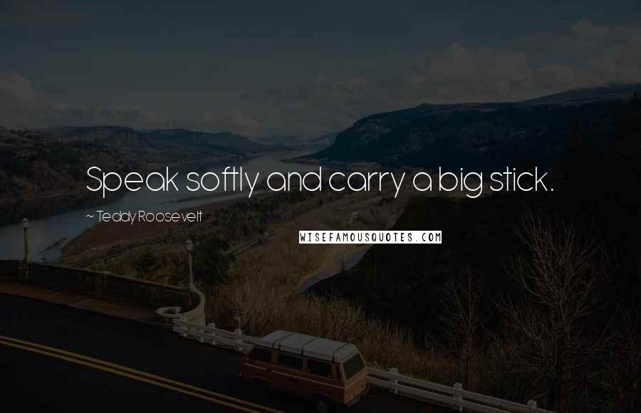 Teddy Roosevelt Quotes: Speak softly and carry a big stick.