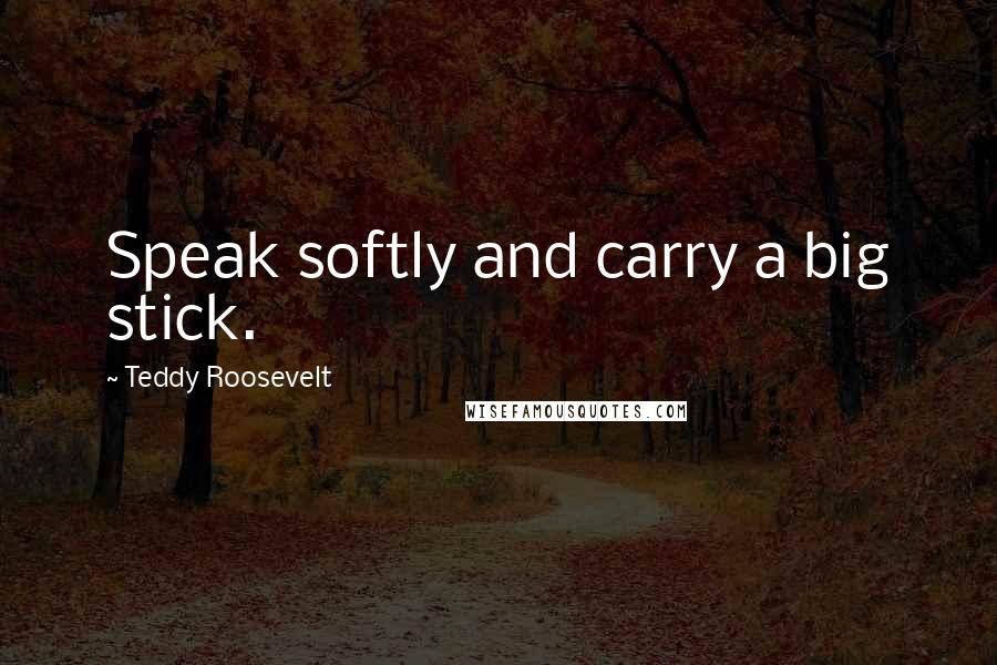 Teddy Roosevelt Quotes: Speak softly and carry a big stick.