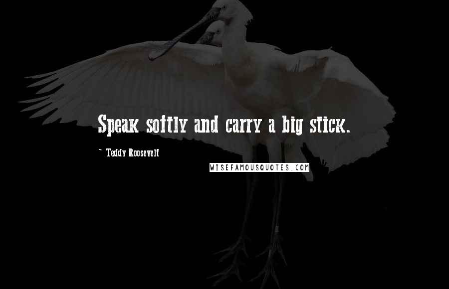 Teddy Roosevelt Quotes: Speak softly and carry a big stick.