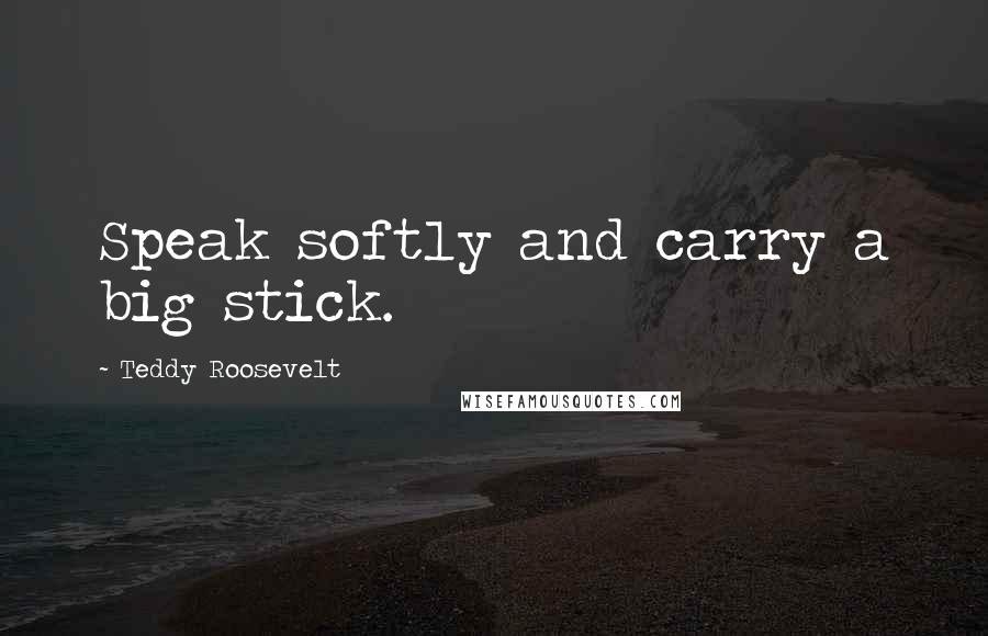 Teddy Roosevelt Quotes: Speak softly and carry a big stick.