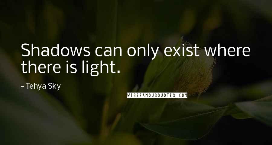 Tehya Sky Quotes: Shadows can only exist where there is light.