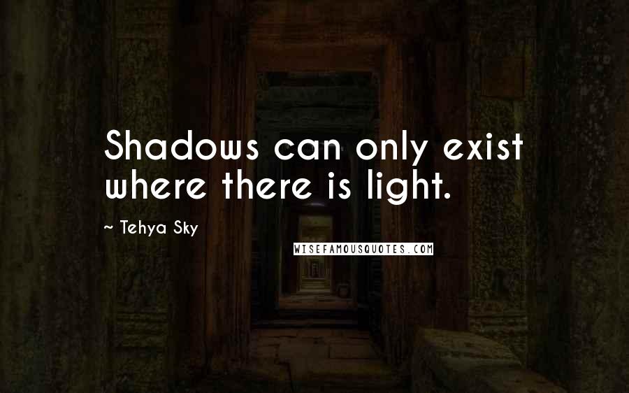 Tehya Sky Quotes: Shadows can only exist where there is light.