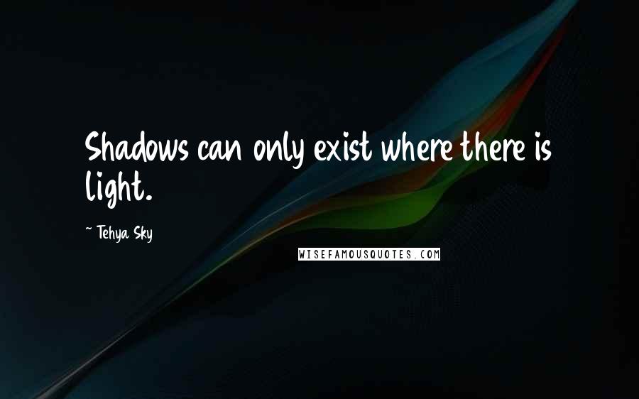 Tehya Sky Quotes: Shadows can only exist where there is light.