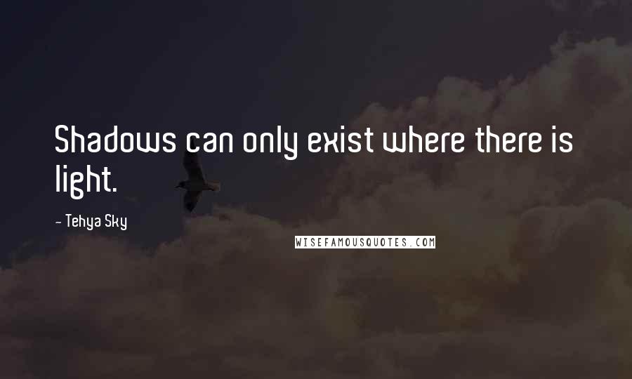 Tehya Sky Quotes: Shadows can only exist where there is light.